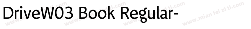 DriveW03 Book Regular字体转换
